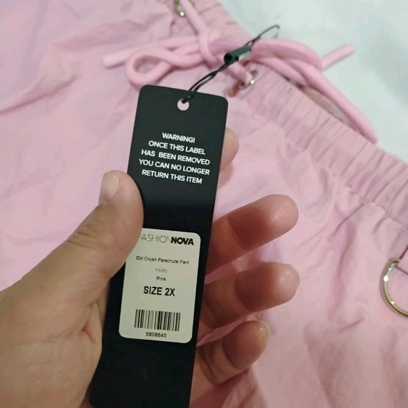 Fashion Nova Pink Parachute Pants - Picture 10 of 16